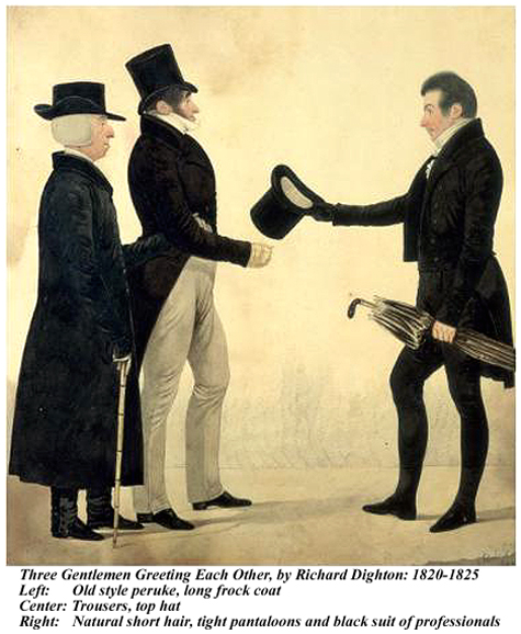 Three Gentlemen Greeting Each Other Richard Dighton